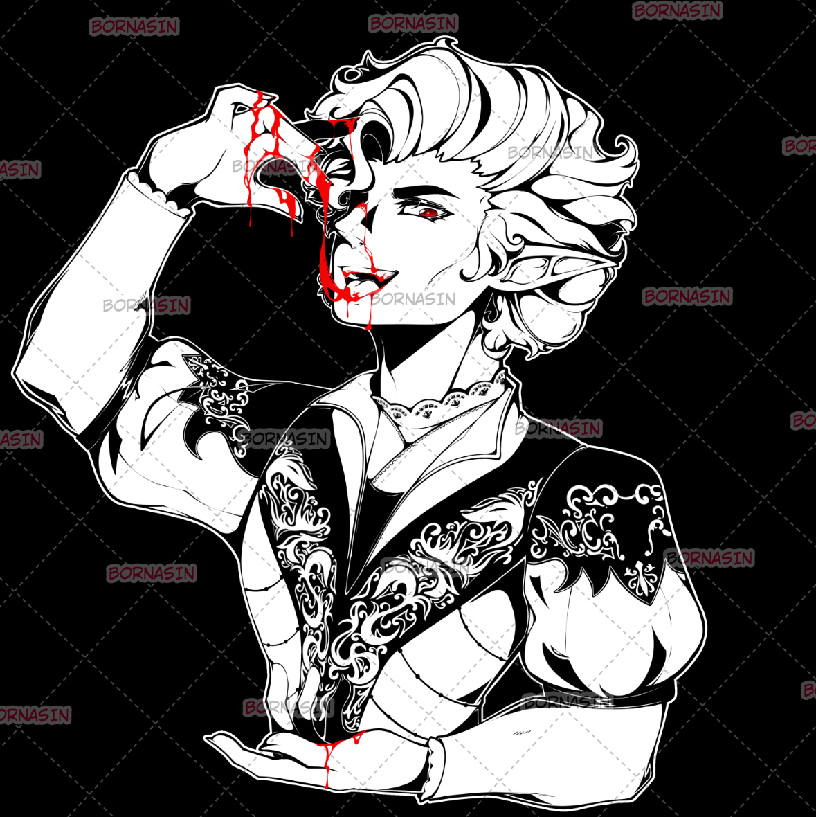 Slutty Vampire Astarion Double-Sided Shirt