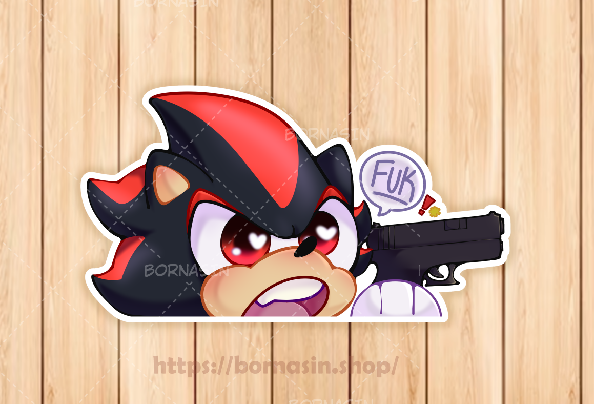 Edgy Hedgehog Holographic Sticker