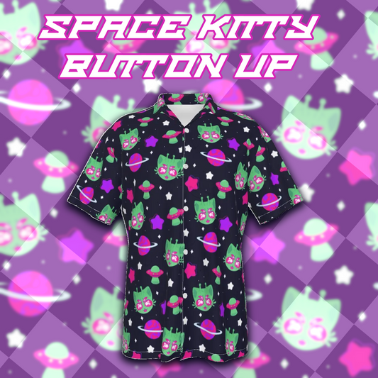 Space Kitty Original Button Up