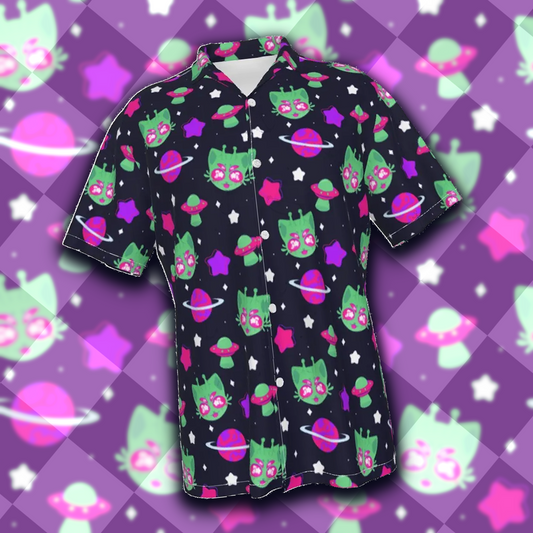 Space Kitty Original Button Up