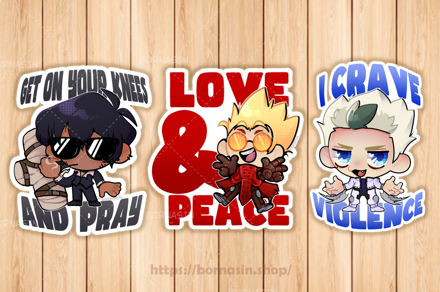 Tri-Trio Holographic Stickers