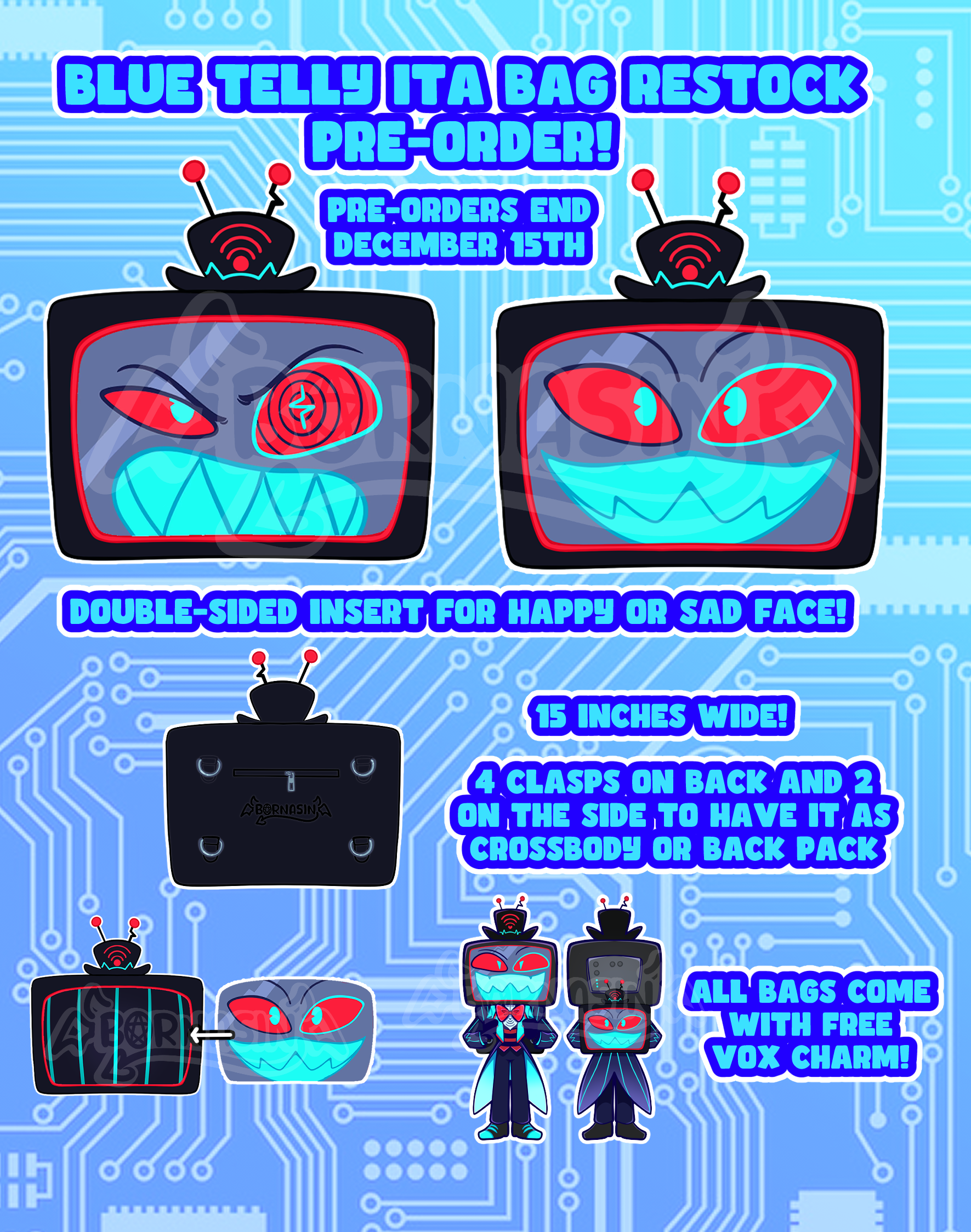 Blue Telly Ita Bag RESTOCK PRE-ORDER – Bornasin