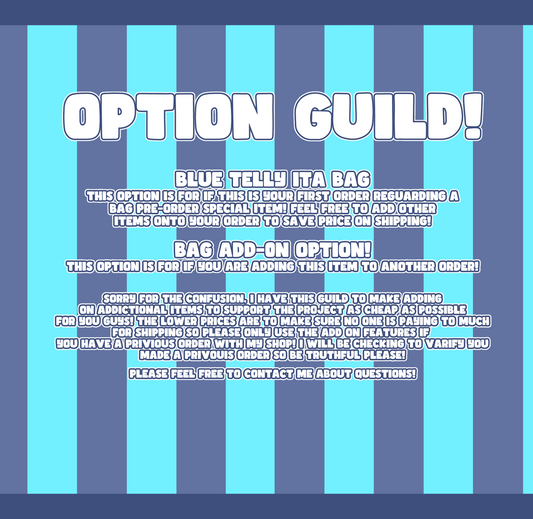 BLUE BAG TELLY ITA BAG PRE-ORDER!!