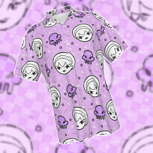 Skull Girl Button-Up Shirt