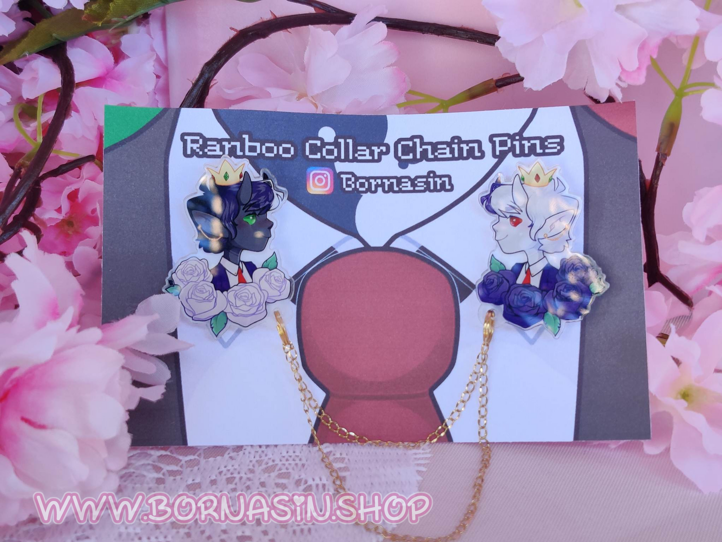 Ranboo Connected Collar Chain Pins