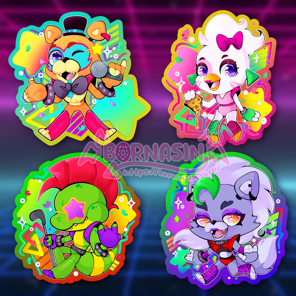 The Munch Of 87" Colorful Acrylic Charms