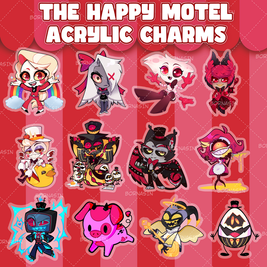The Happy Motel Acrylic Charms