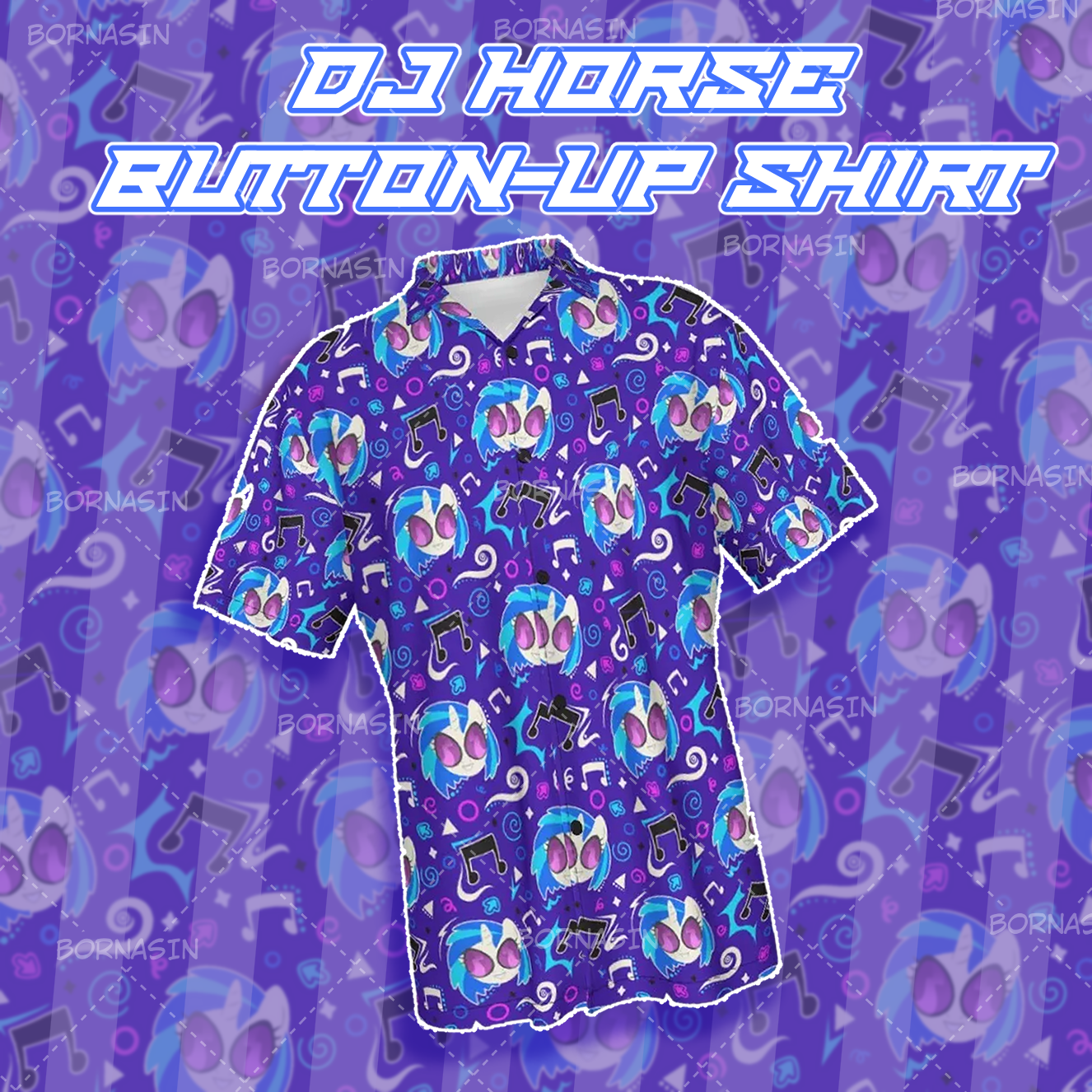 DJ Horse Button-Up Shirt