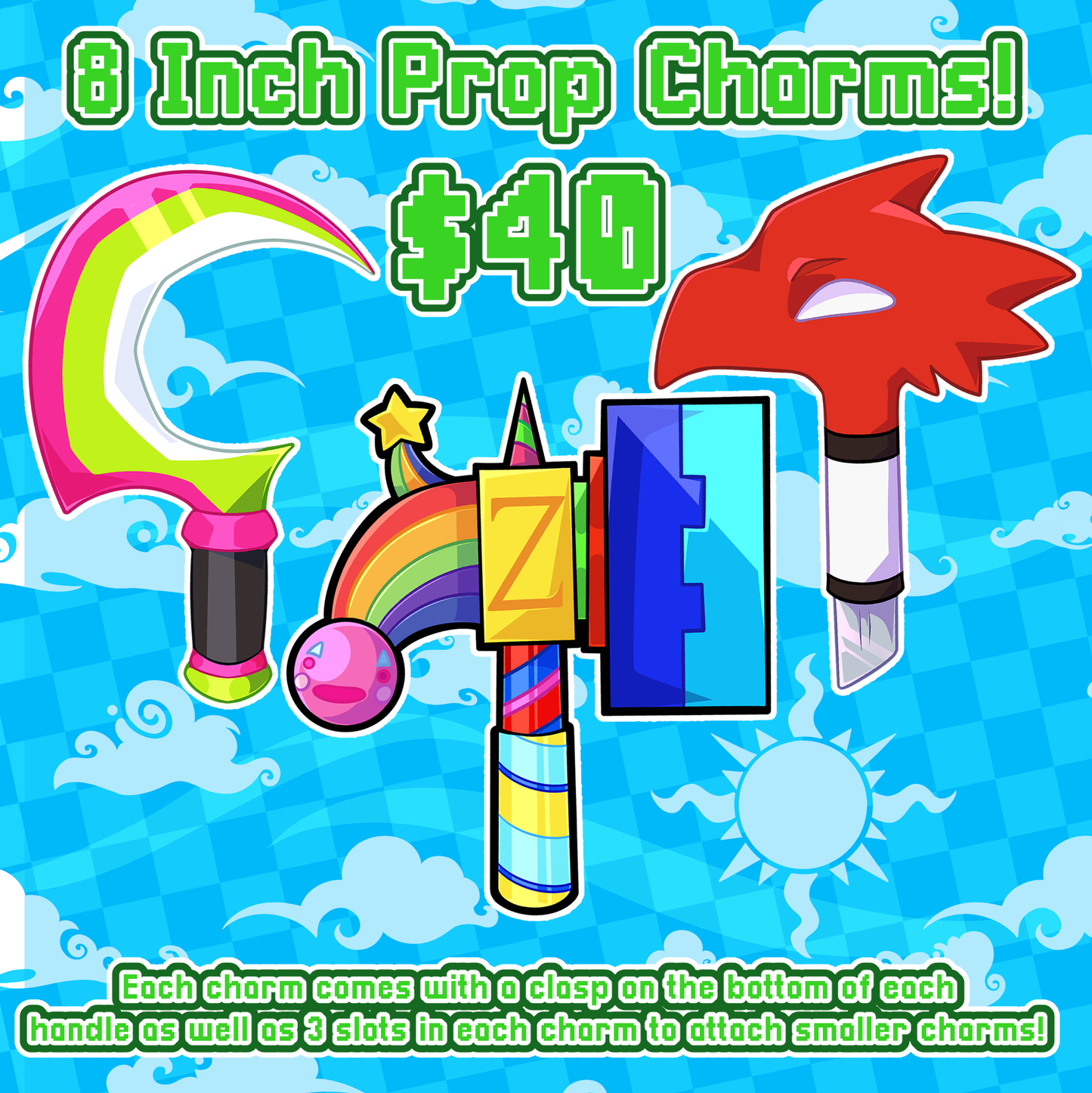 Big Boi Prop Charms With Keychain Attachments