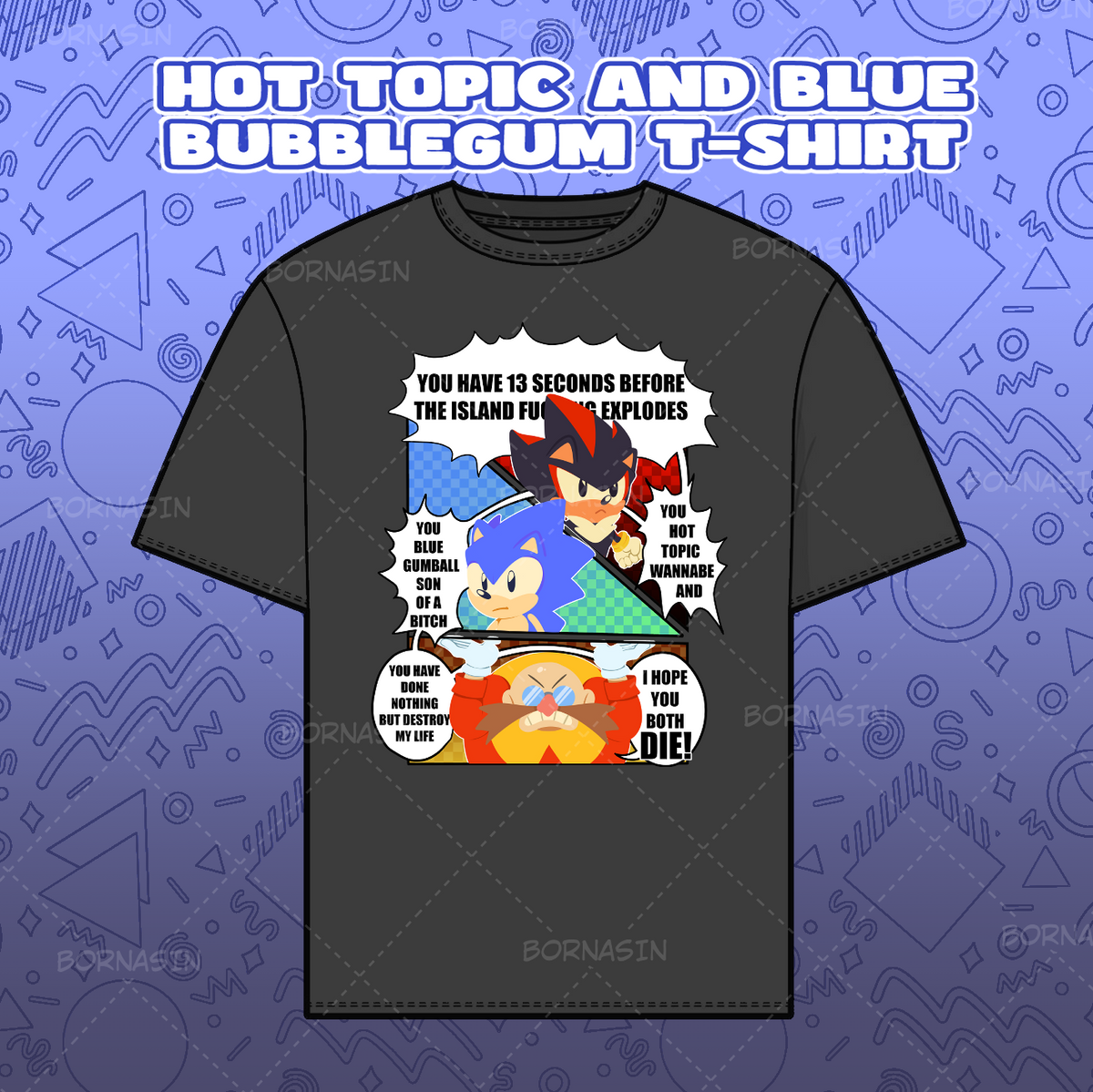 Hot Topic and Blue BubbleGum T-Shirt