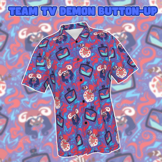 Team TV Demon Button-Up